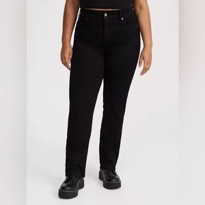 Torrid Womens Bombshell Straight Premium Stretch Jeans Black Size 16 short